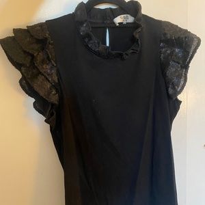 Sea New York Black Shirt with Sequins